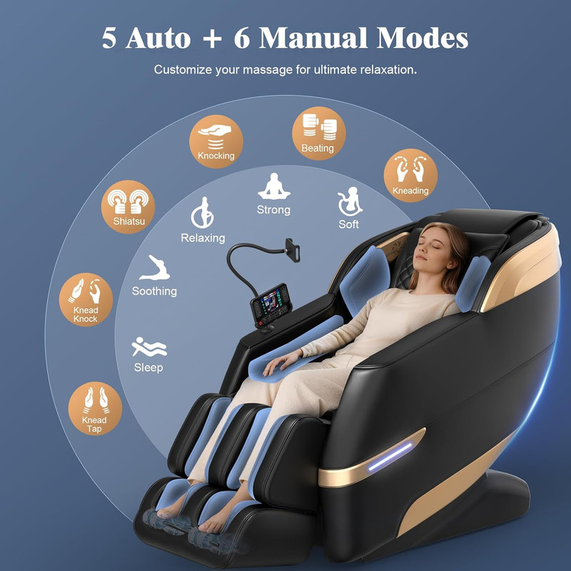 4D Shiatsu Massage Chair with AI Control, Heating, Bluetooth & Zero Gravity gallery