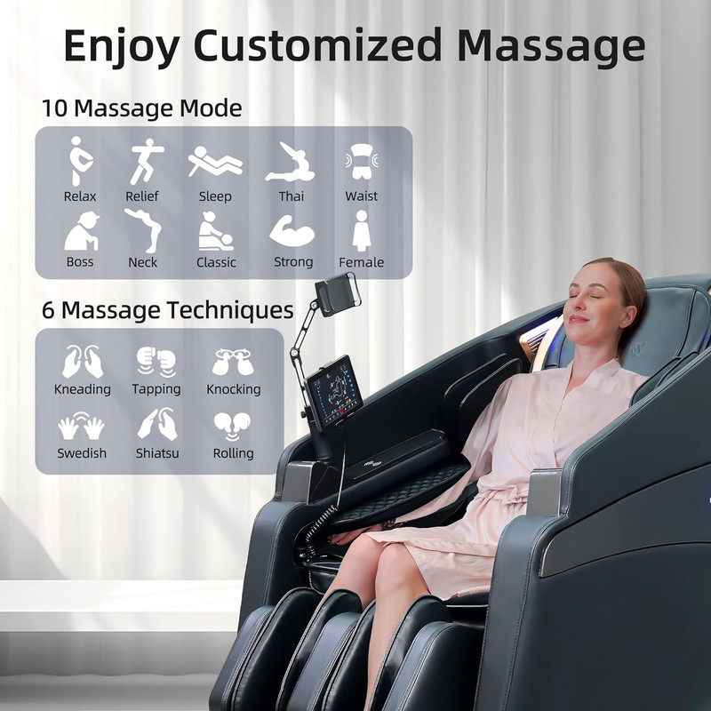 4D Shiatsu Massage Chair with Heat & Zero Gravity - Full Body Relief at Home gallery