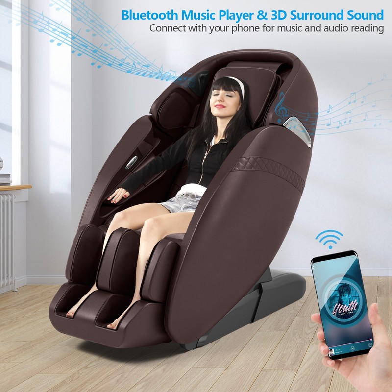 Costway Full Body Zero Gravity SL Track Massage Chair w/ Negative Ion Generator gallery