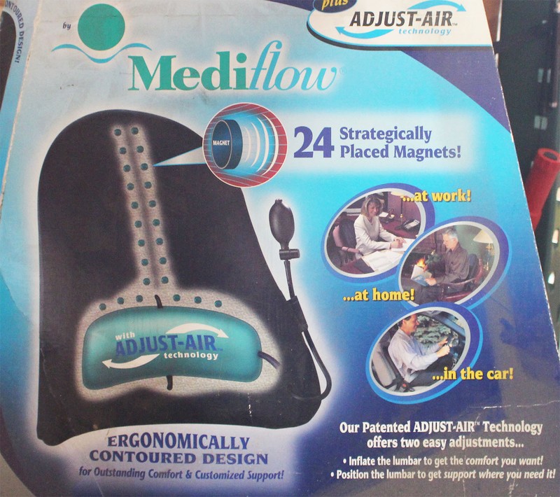 Mediflow Adjust Air Technology Ergonomic Back Support Cushion + Magnetic Therapy gallery