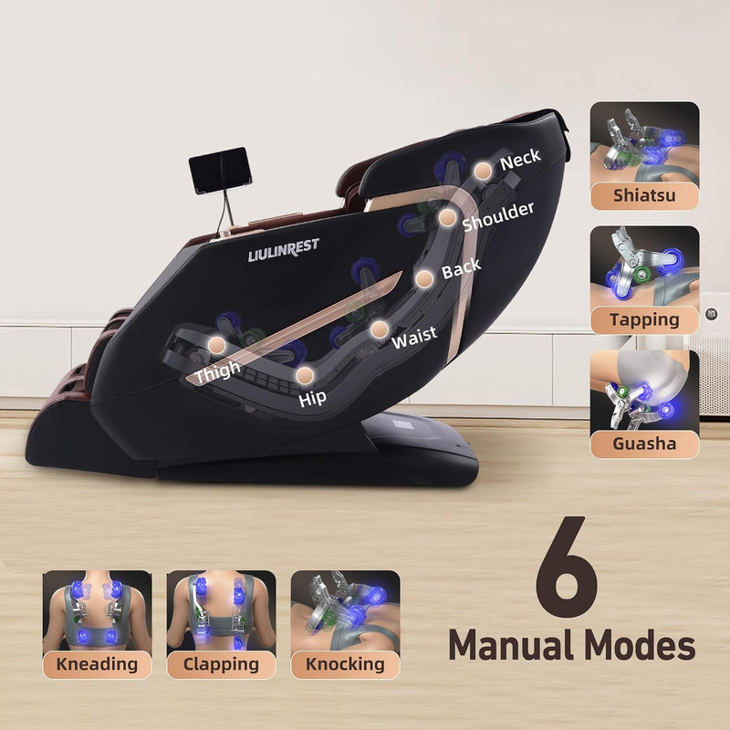 Buy Confidence with Full Body Massage Chair AI Voice control SL Track Recliner gallery