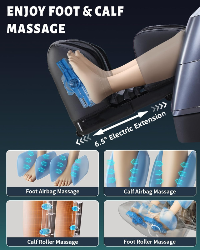 4D Full Body Massage Chair with Zero Gravity, 36 Airbags & AI Control gallery