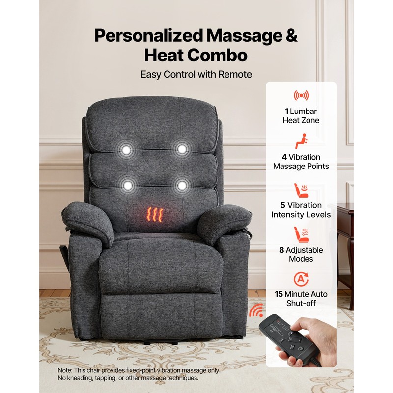 Uimoso Power Lift Recliner Chair with Massage and Heating Functions for Seniors gallery