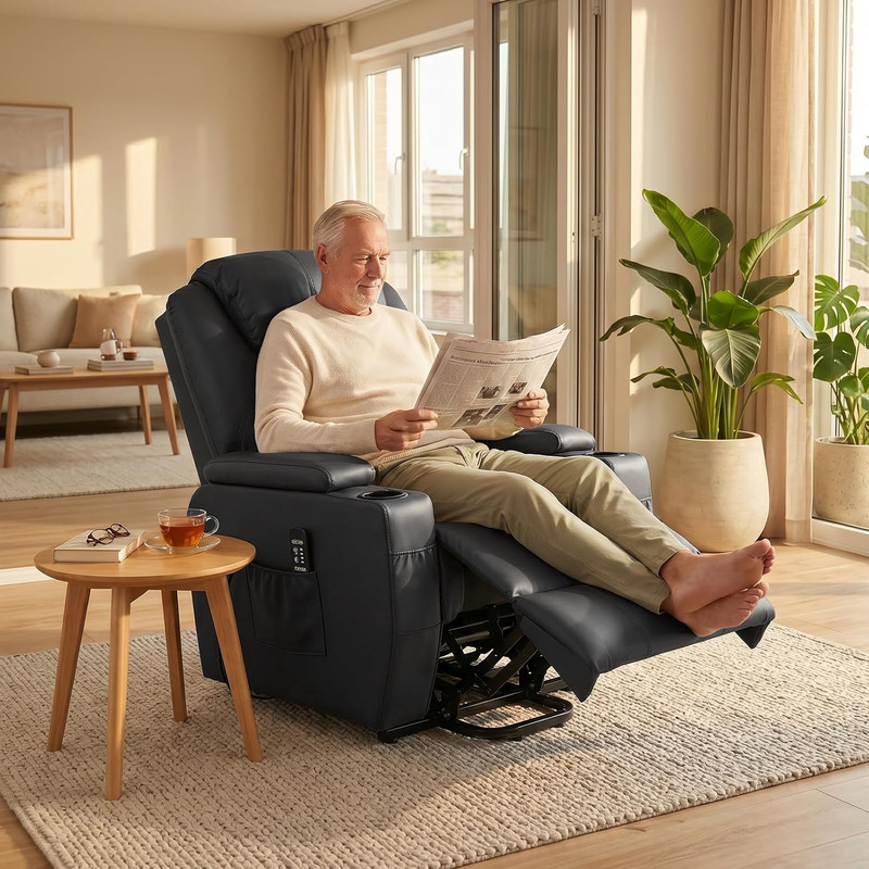 Comfort Power Lift Recliner with Massage, Heat & Storage for Elderly gallery