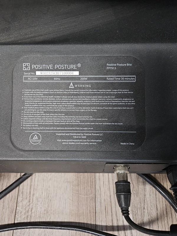Positive Posture Brio+ Massage Chair- Brown | Open Box gallery