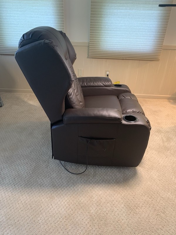 Latitude Run Power Lift Recliner w/ Heat Massage, Faux Leather, USB, Brown gallery