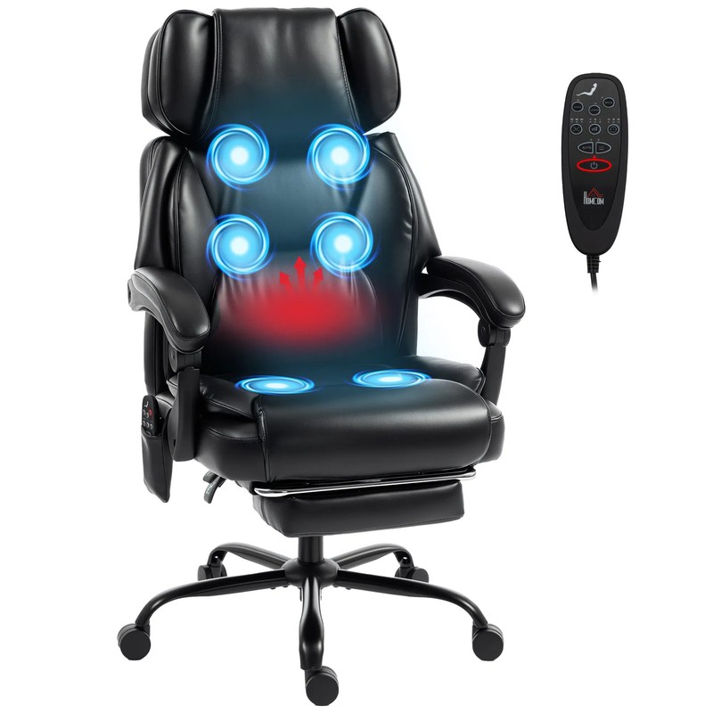 High Back Vibration Massage Chair Heating Office Chair Reclining Computer Chair gallery