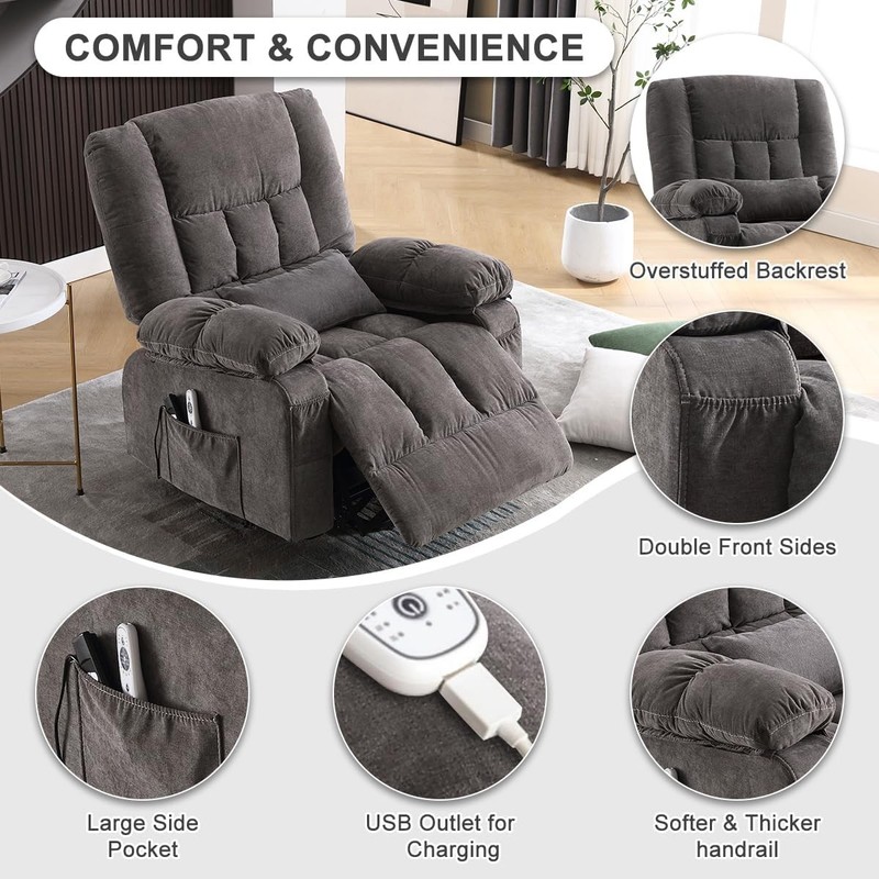Power Lift Recliner Chair Elderly W/ Vibration Massage & Heating Functions gallery