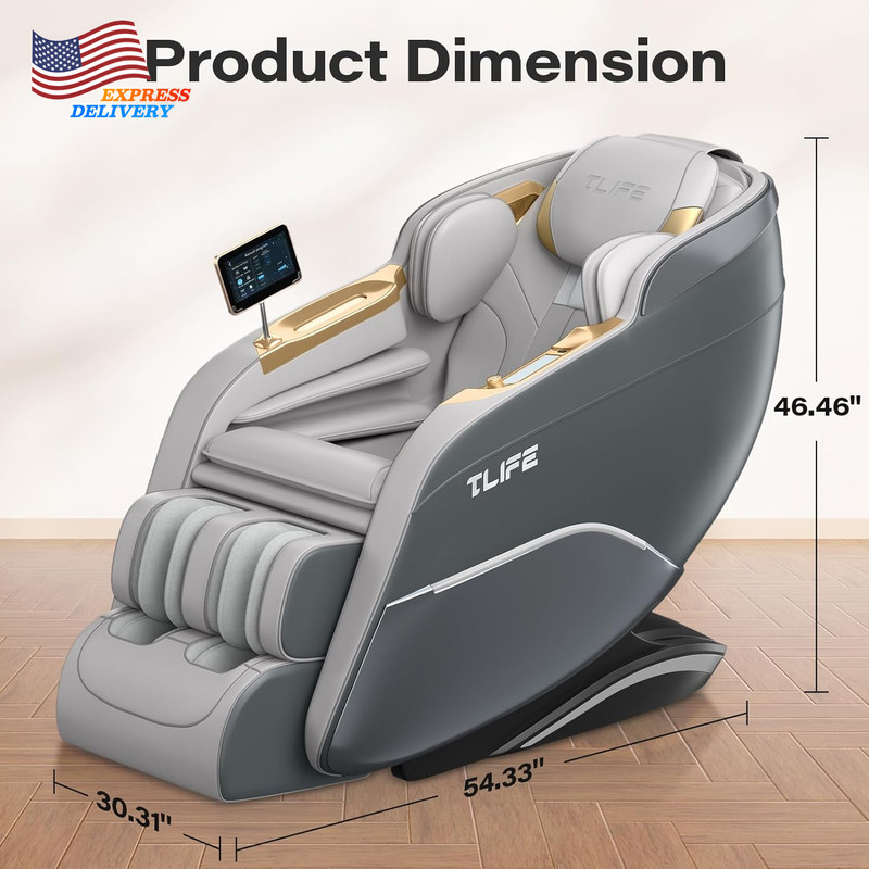 50" Sl-Track Shiatsu Massage Chair 160°Zero Gravity Recliner with Body Scan NEW gallery