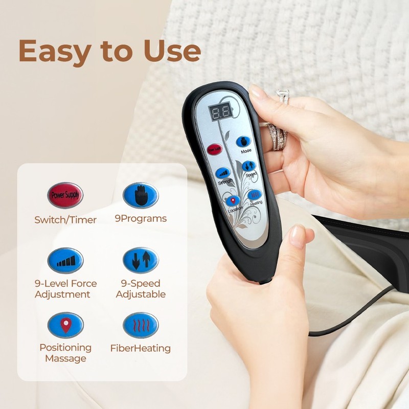 Massage Chair Pad w/ Heat 7 Vibration Motors Seat Cushion Home Office Massage gallery