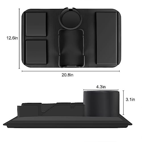 Silicone Couch Cup Holder Tray Drink Holder with Side Pockets for Sofa Arm gallery