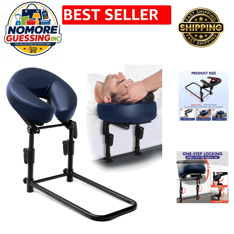 Versatile Bed Massage Headrest with Memory Foam – 6-17 Inch Adjustable Height