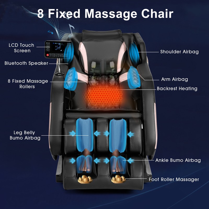 Full Body Zero Gravity Shiatsu Massage Chair Recliner Heat,8 Points,5 Auto Modes gallery