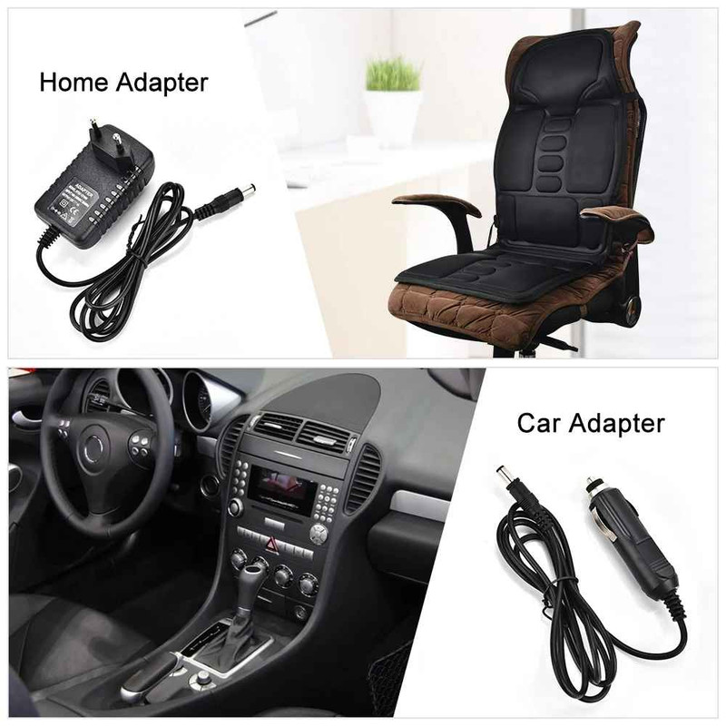 Full Body Back Seat Massager Cushion Shiatsu Chair Massage Pad Home Car Office gallery