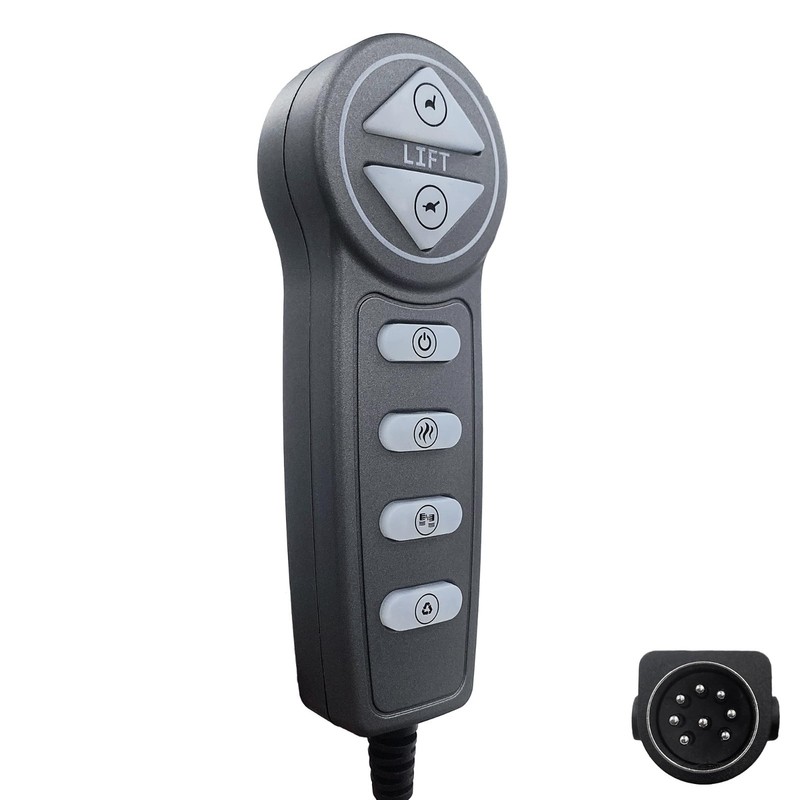 8 Pin Massage Remote Control for Power Recliner & Lift Chair - USB Port, 6 Butto gallery