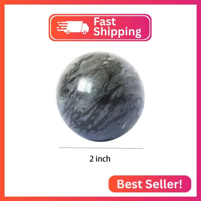 Yepmlrt Dark Gray Baoding Ball, Chinese Health Sports Massage Ball, Used for Dec gallery