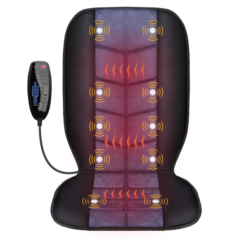 Massage Chair Pad with Heat & Vibration, 10 Motors, 5 Modes, Timer - Relaxation gallery