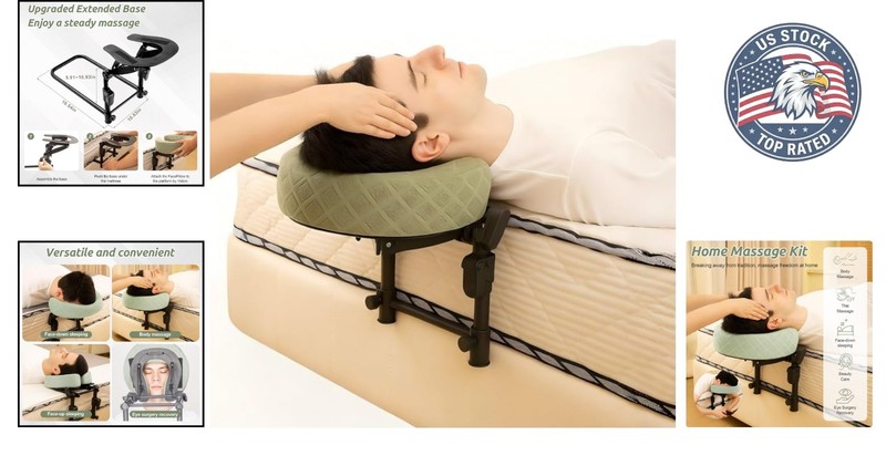 Portable Adjustable Massage Headrest - Perfect for Home Massage Therapy gallery