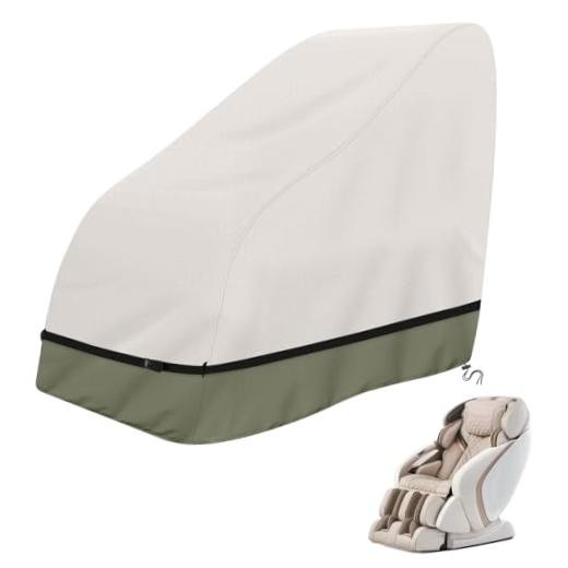 COSHNIBI Massage Chair Cover,Heavy Duty Waterproof and 59"L x 39"W x 55"H Beige