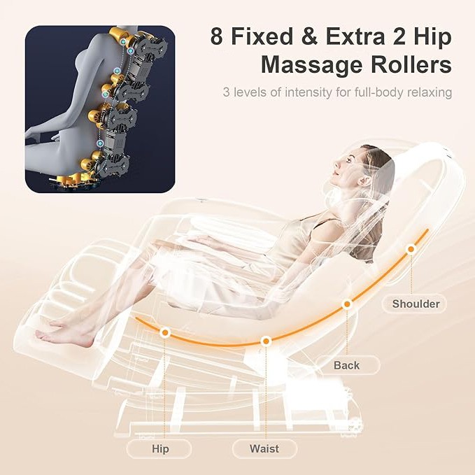 New Full Body Zero Gravity Massage Chair Recliner Heating, L-Track,5 Modes Black gallery