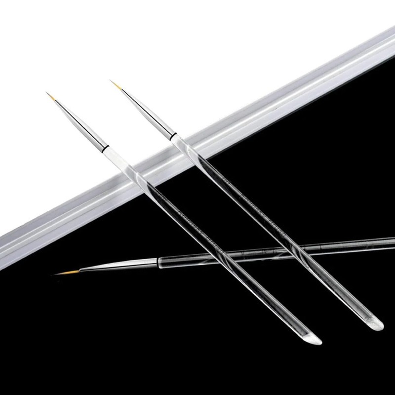 3Pcs/opp Nail Art Brushes, Aluminum for Home Travel (White) gallery