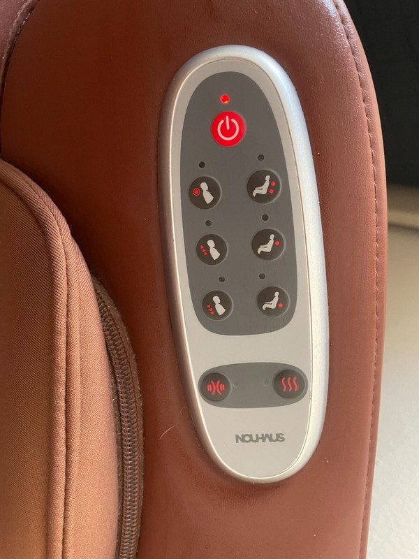 Nouhaus Caramel Brown Heated Massage Chair W/Ottoman. Slightly used! gallery