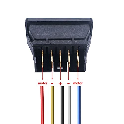 2Pcs 5 Pin Car Window Switch 12V 20A Control Power Window Lift Momentary LED gallery