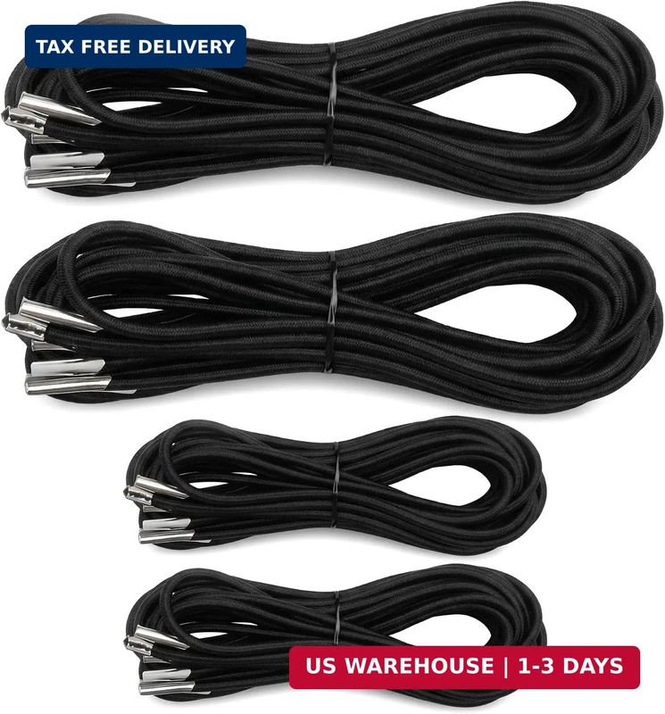 4 Pack Zero Gravity Chair Replacement Cords, 2 Long and 2 Short Bungee Repair Co