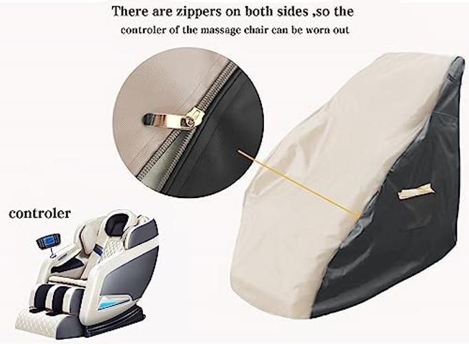 Massage chair cover, 600D full body shiatsu massage chair protector, Khaki deep gallery
