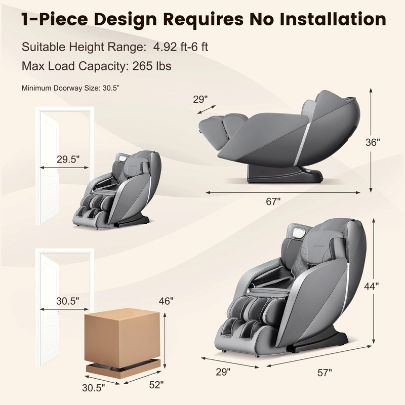 Full Body Massage Chair w/ Voice Control Heat Foot Roller Free Indoor Delivery gallery