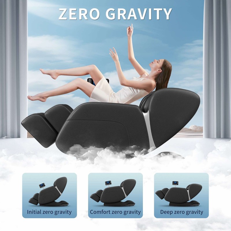 Full-Body Zero Gravity Massage Chair with Deep Tissue Rollers, Lcd, Touchscreen gallery