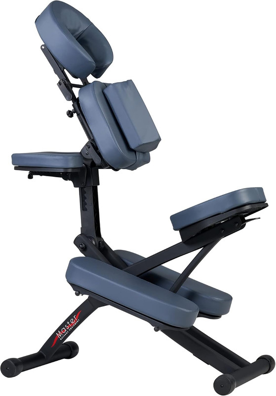 Lightweight Royal Blue Portable Massage Chair – Adjustable Aluminum Frame