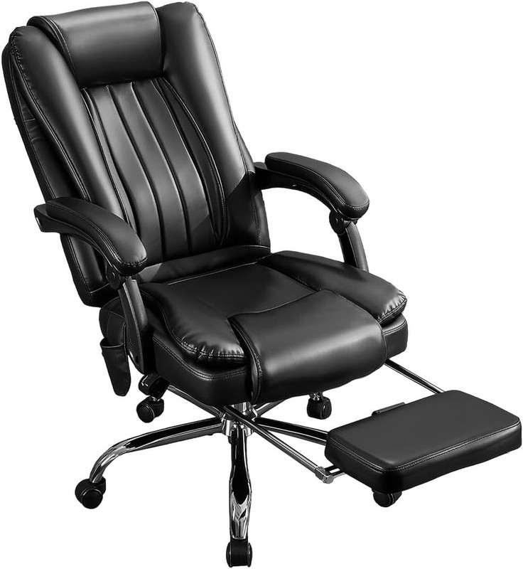 Massage Office Chair with Foot Rest,6 Points Vibration and Heat Ergonomic Execut gallery