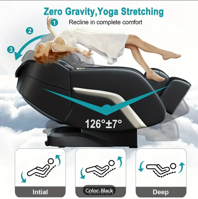Healthrelife Full Body Massage Chair Massage Recliner SL Track Yoga Stretching gallery