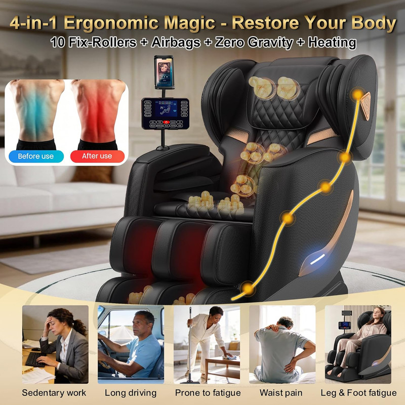 2026 Massage Chair Full Body, Zero Gravity Massage Chair Recliner - Upgraded 10- gallery