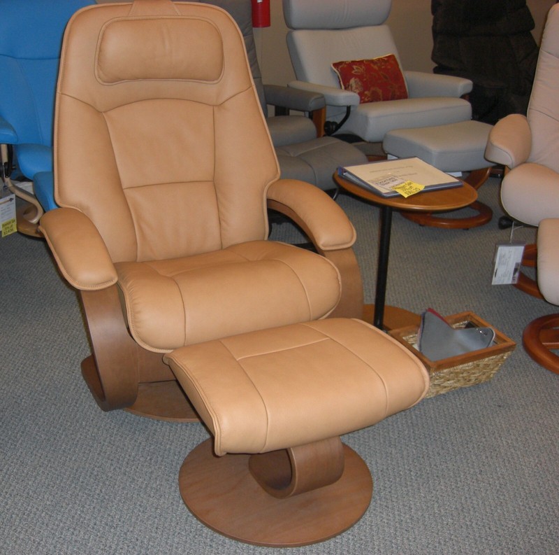 Fjords Admiral Large Recliner Chair and Ottoman AL 518 Saddle Leather Lounger gallery