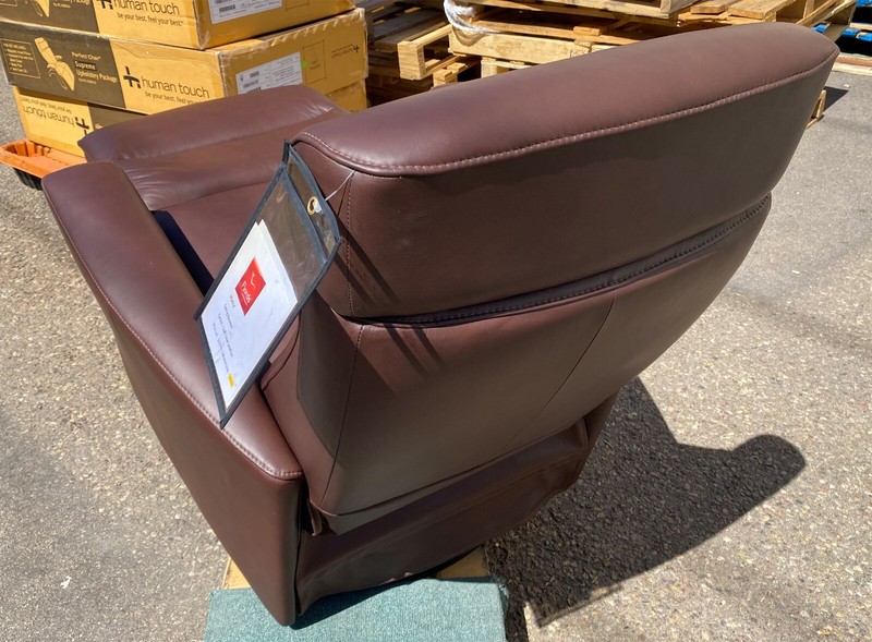 Fjords Madrid Swing Swivel Relaxer Power Electric Recliner Chair Cacao Leather gallery