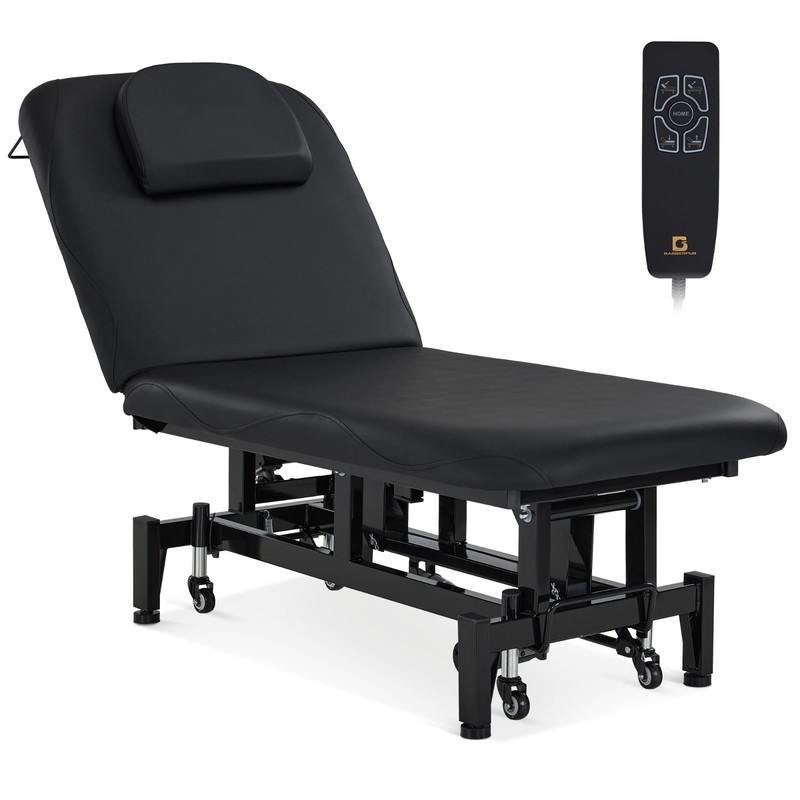 Adjustable Wheeled Electric Facial Bed, Electric Salon Spa Bed with Dual Motors
