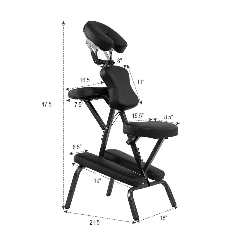Portable PU Leather Pad Travel Massage Tattoo Spa Chair w/ Carrying Bag New gallery