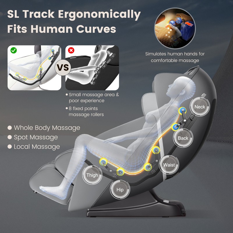 Full Body Massage Chair w/ Voice Control Heat Foot Roller Free Indoor Delivery gallery