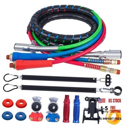 12 FT Semi Truck Air Lines Kit with 2 PCS 16″ Single 12 FT Single Spring