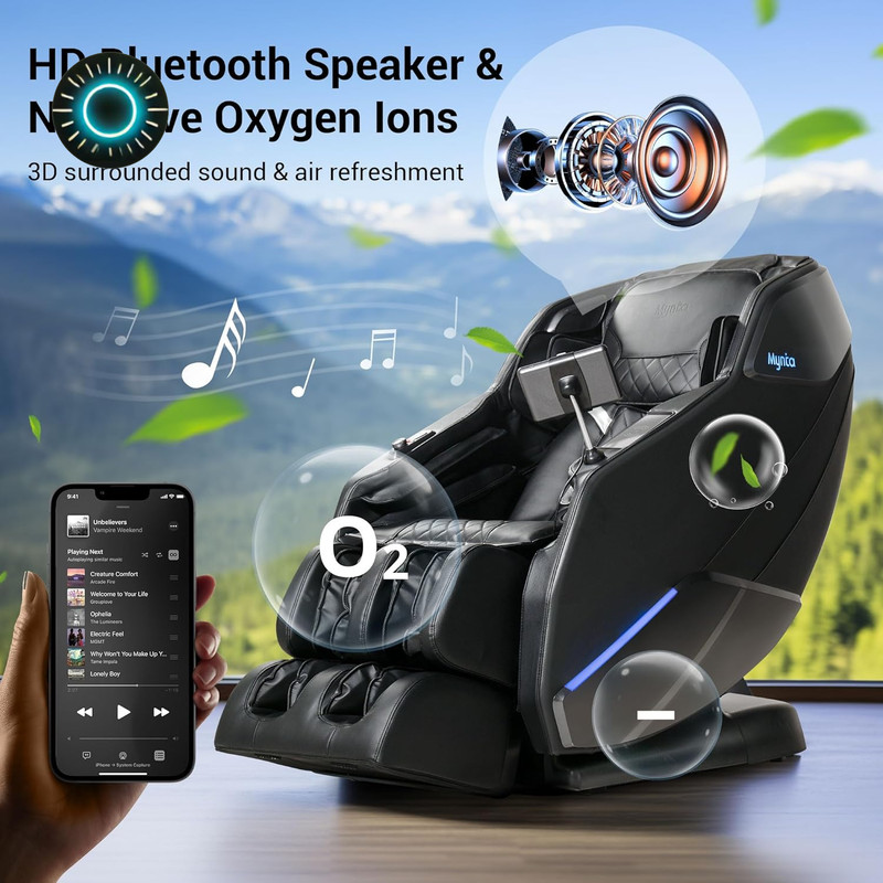 Full Body Shiatsu Massage Chair with Heat Zero Gravity & Bluetooth Speaker NEW gallery