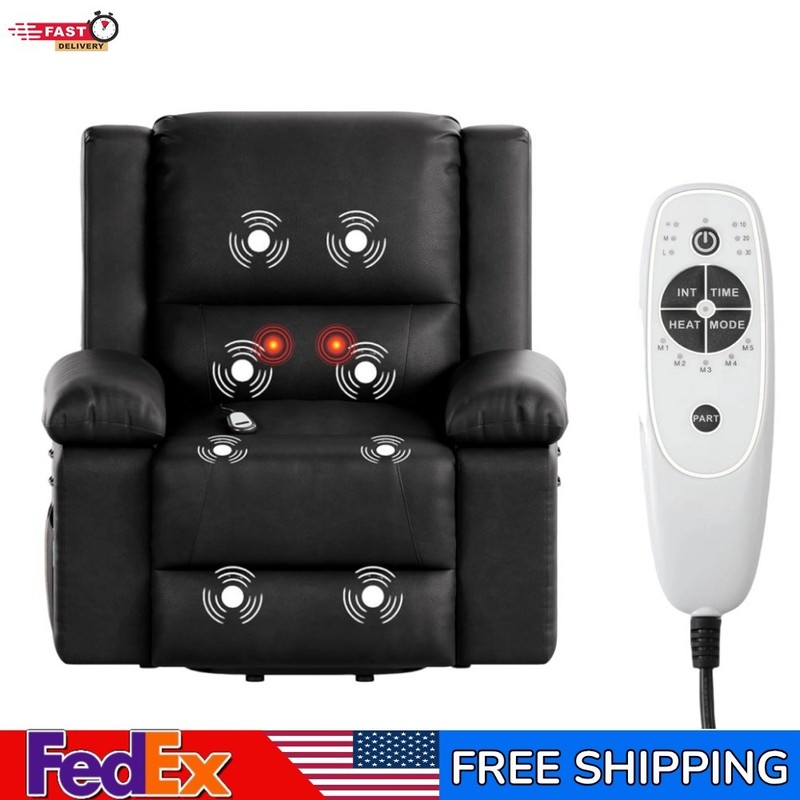 Electric Lift Recliner Chair Power Lift Chair w/ Massage AND Heat for Elderly