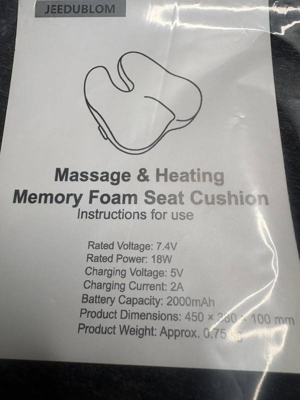 Ergonomic Massage Chair Cushion, rechargeable with heat and vibration gallery