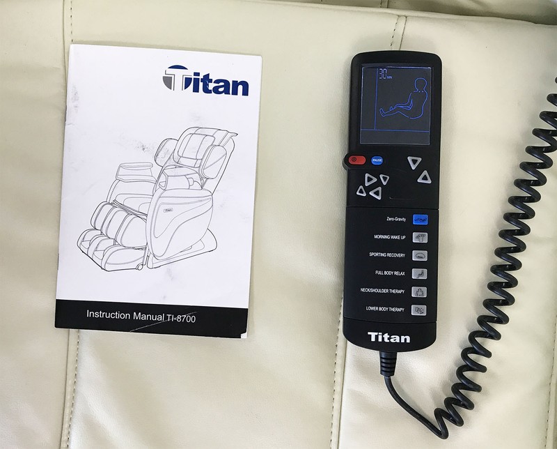 Osaki Titan TI-8700 Massage Chair Recliner Lumbar Heat and Foot Rollers - Black gallery