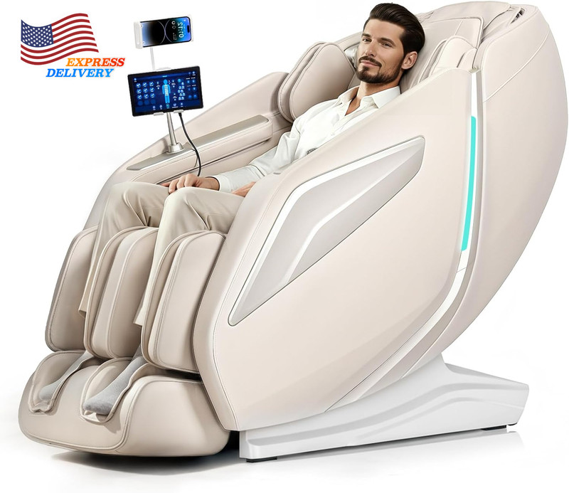 4D Massage Chair Full Body Zero Gravity Recliner 55“ Sl-Track 15 Auto Modes NEW gallery