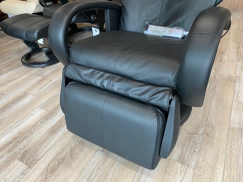 💥 Human Touch HT-125 Massage Chair Massaging Recliner - Black Leather Pad Set gallery