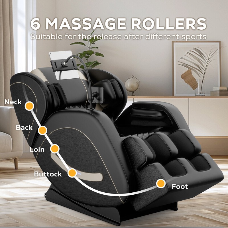 Full Body Air Pressure Shiatsu Massage Chair Recliner ZERO GRAVITY Foot Roller gallery