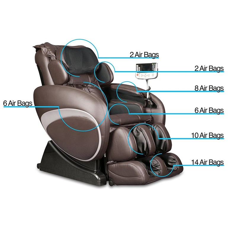 Brown Osaki OS-4000T Zero Gravity Shiastu Massage Chair Recliner w/ Foot Rollers gallery