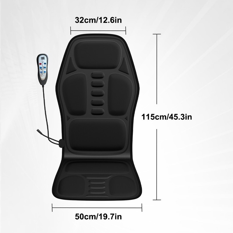 Massage Chair Pad w/ Heat 7 Vibration Motors Seat Cushion Home Office Massage gallery